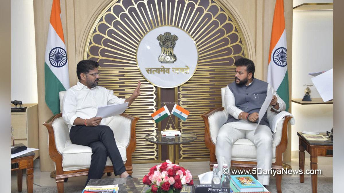 A Revanth Reddy, Revanth Reddy, Chief Minister of Telangana, Indian National Congress, Congress, Kinjarapu Ram Mohan Naidu, Ram Mohan Naidu, Bharatiya Janata Party, BJP, New Delhi