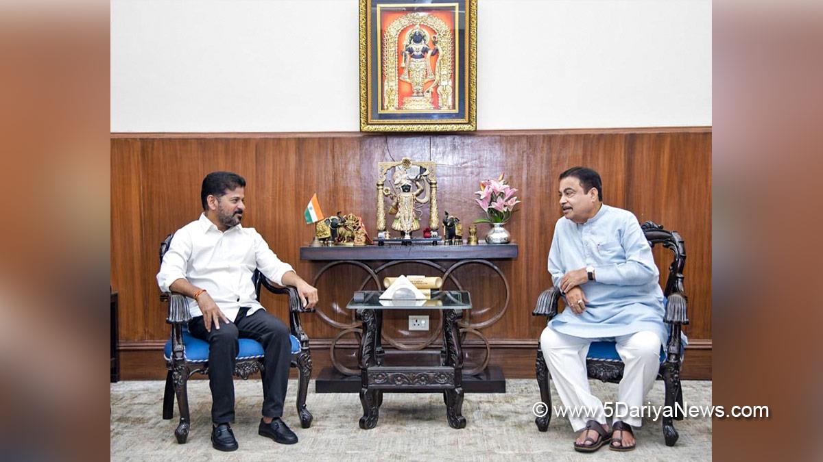 A Revanth Reddy, Revanth Reddy, Chief Minister of Telangana, Indian National Congress, Congress, Nitin Gadkari, Bharatiya Janata Party, BJP, New Delhi