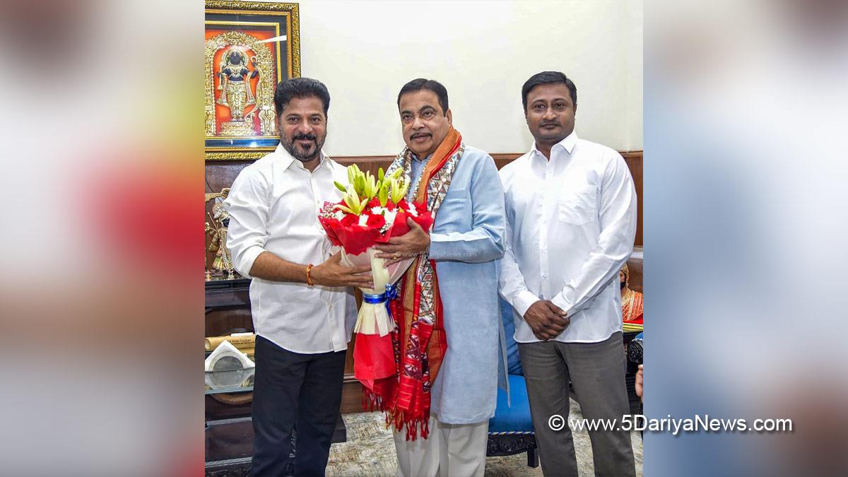 A Revanth Reddy, Revanth Reddy, Chief Minister of Telangana, Indian National Congress, Congress, Nitin Gadkari, Bharatiya Janata Party, BJP, New Delhi