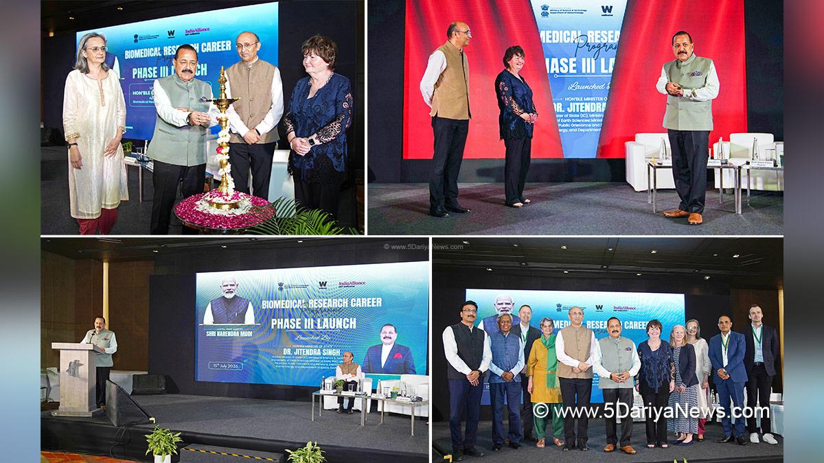 Dr Jitendra Singh, BJP, Bharatiya Janata Party, Biomedical Research Career Programme, BRCP, New Delhi