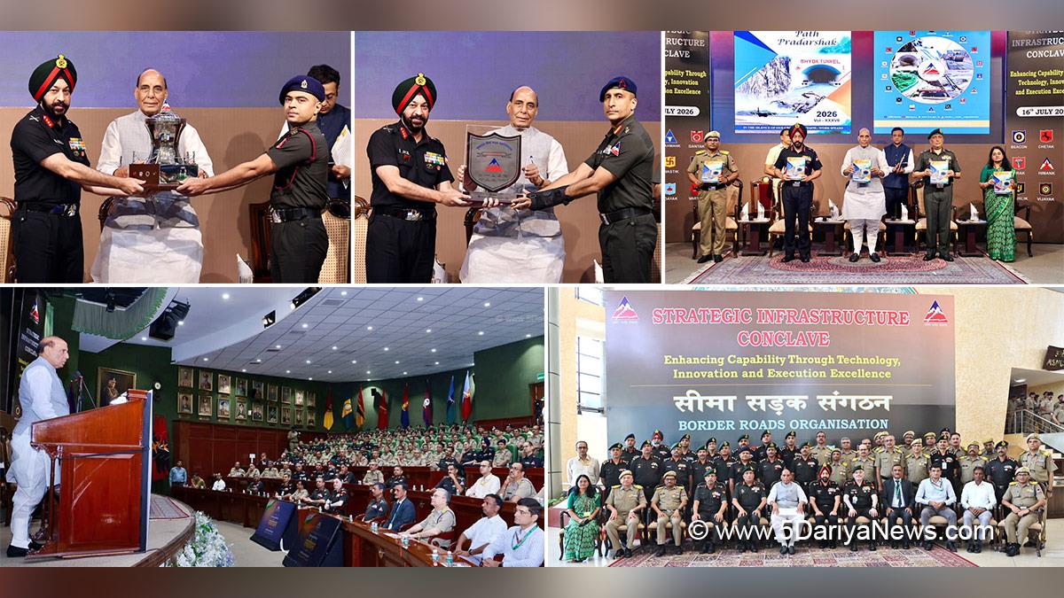 Rajnath Singh, Union Defence Minister, Defence Minister of India, BJP, Bharatiya Janata Party, Border Roads Organisation, BRO, BRO Strategic Infrastructure Conclave, New Delhi