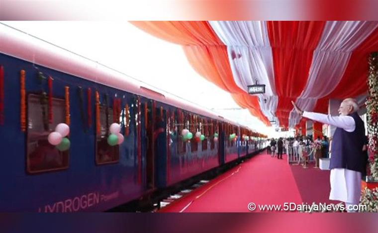 Narendra Modi Flags Off India’s First Hydrogen Train in Haryana