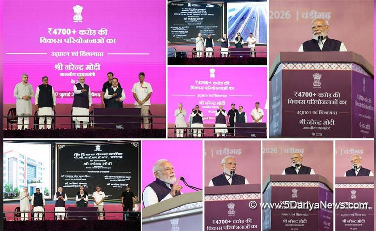 Narendra Modi Unveils ₹4,700 Crore Projects in Chandigarh
