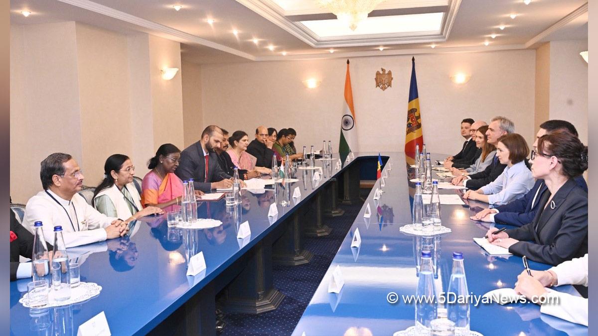 Droupadi Murmu, President of India, President, Indian President, Rashtrapati, Maia Sandu, Chisinau, Moldova