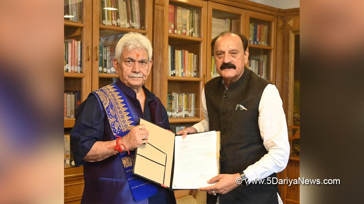 Manoj Sinha, Lieutenant Governor JK, Surjit Singh Slathia, Srinagar