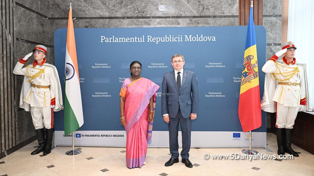 Droupadi Murmu, President of India, President, Indian President, Rashtrapati, Igor Grosu, Chisinau, Moldova