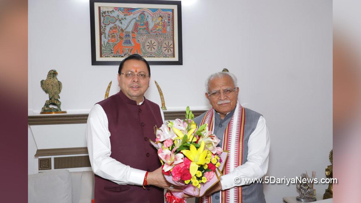 Pushkar Singh Dhami, Chief Minister of Uttarakhand, BJP Uttarakhand, Manohar Lal Khattar, New Delhi