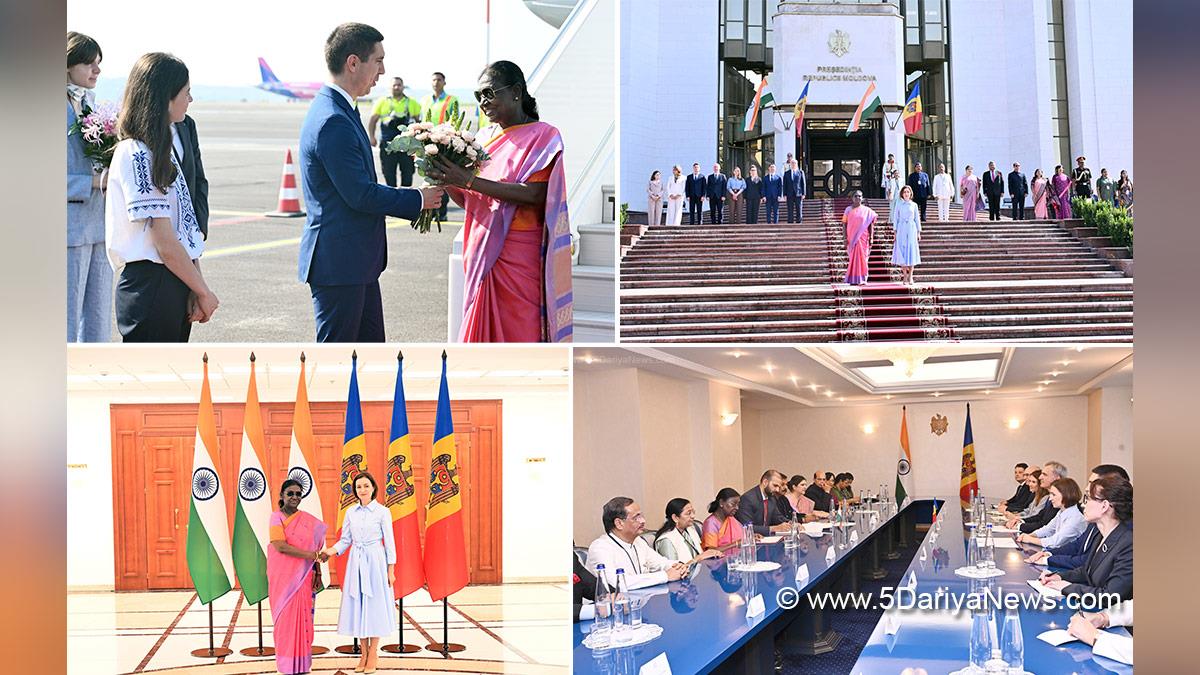 Droupadi Murmu, President of India, President, Indian President, Rashtrapati, Maia Sandu, Chisinau, Moldova