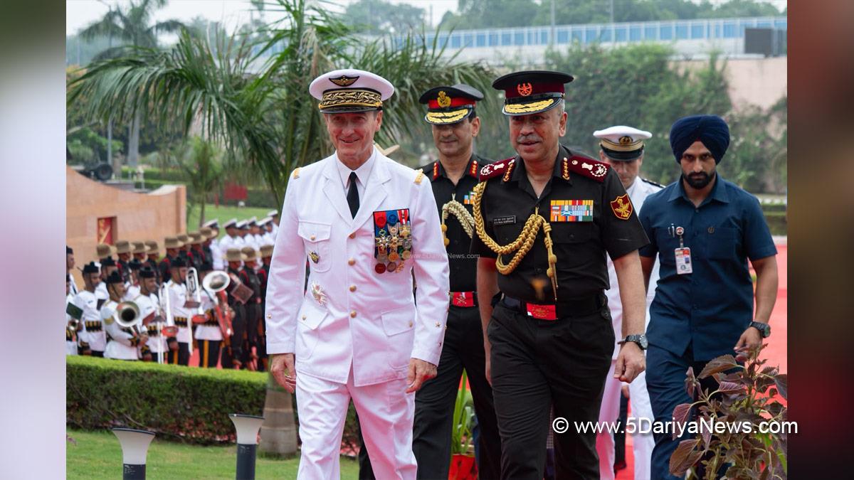 Military, Indian Army, Chief of Defence Staff, CDS, General N S Raja Subramani, Fabien Mandon, New Delhi
