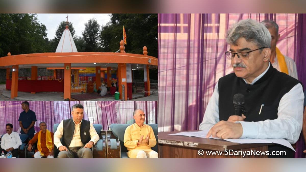 Atal Dulloo, Chief Secretary JK, Dr Bilal Mohi Ud Din Bhat, Anantnag, DC Anantnag, Deputy Commissioner Anantnag, Murti Pratishthan Divas, Mata Uma Bhagwati Shrine, Uma Bhagwati Shrine Anantnag