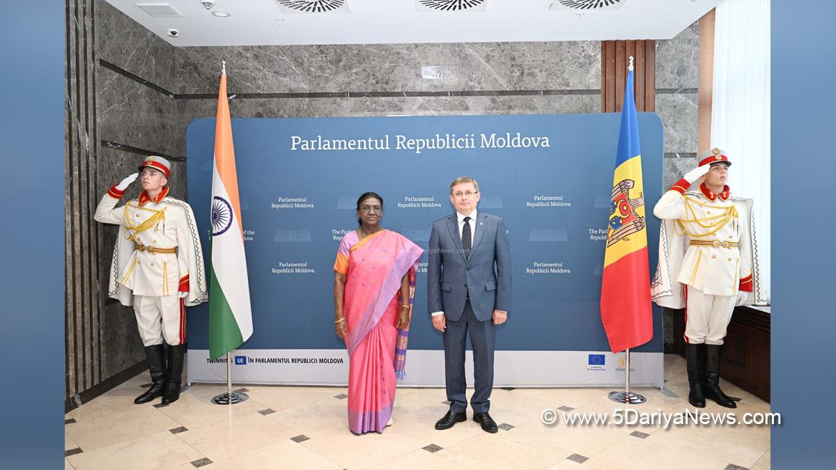 Droupadi Murmu, President of India, President, Indian President, Rashtrapati, Igor Grosu, Chisinau, Moldova