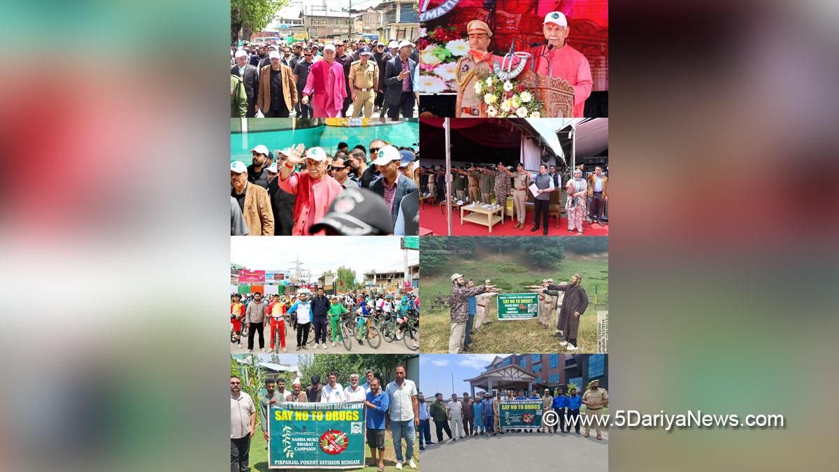 Manoj Sinha, Lieutenant Governor JK, Raj Bhavan, Budgam, Jammu, Srinagar, Kashmir, Jammu And Kashmir, 100 Day Nasha Mukt Bharat Abhiyan