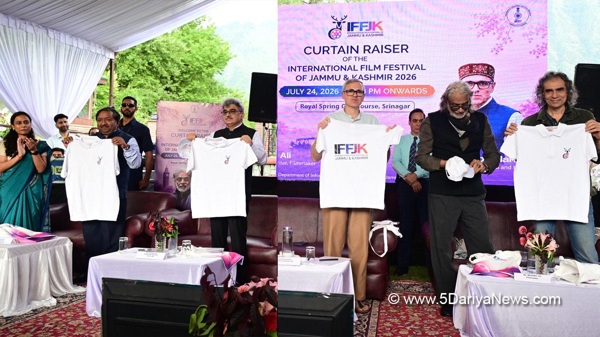 Omar Abdullah, Chief Minister of JK, Jammu and Kashmir National Conference, National Conference, International Film Festival of Jammu and Kashmir, IFFJK, Atal Dulloo, Dheeraj Gupta, Imtiaz Ali, Srinagar