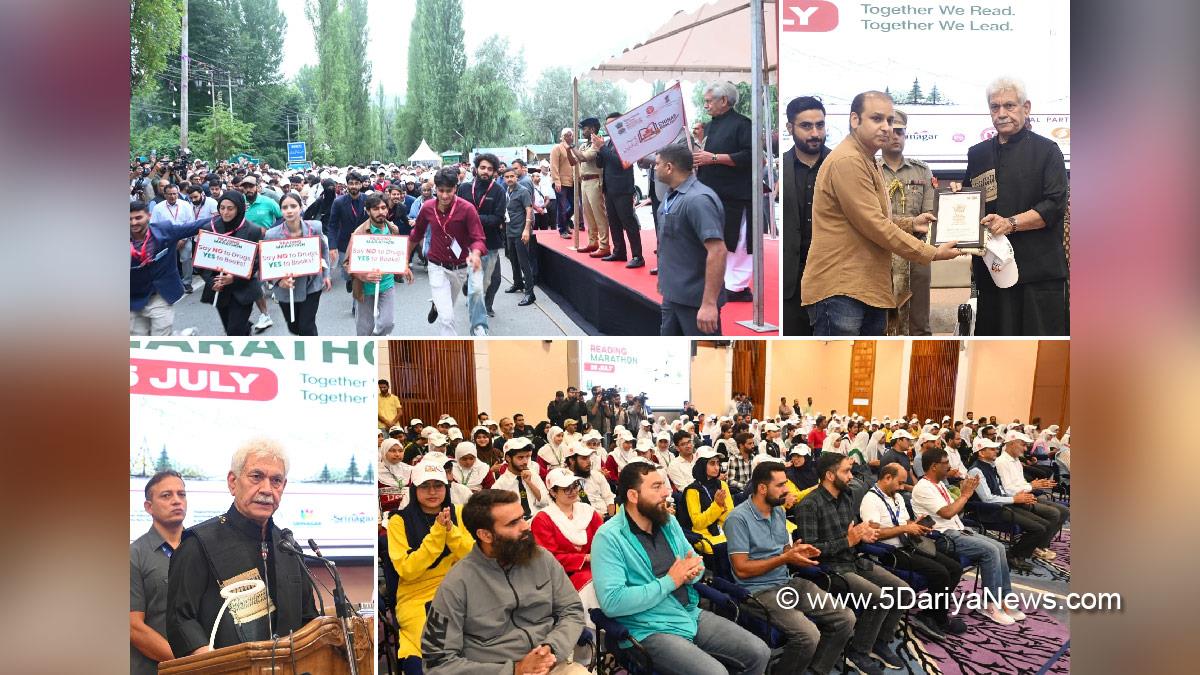 Manoj Sinha, Lieutenant Governor JK, Akshay Labroo, Srinagar, Deputy Commissioner Srinagar, Reading Marathon, Dal Lake