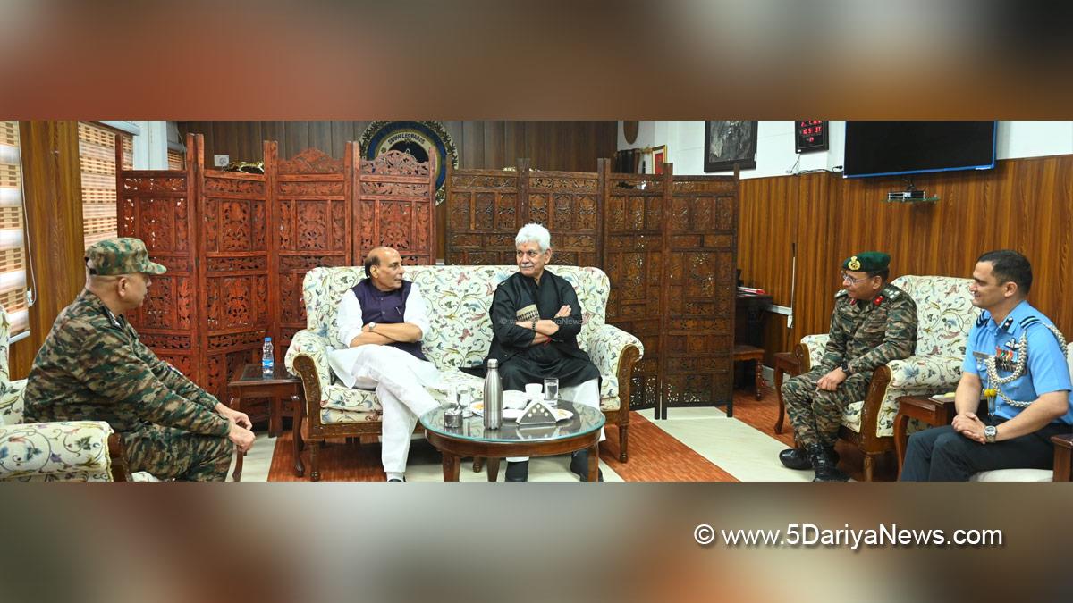 Manoj Sinha, Lieutenant Governor JK, Rajnath Singh, Srinagar