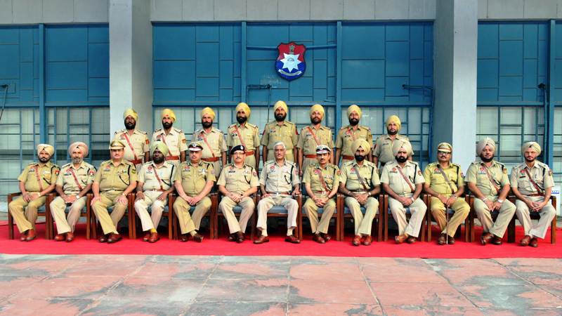 Punjab DGP  Sumedh Singh Saini with Police Officers  at Academy.
