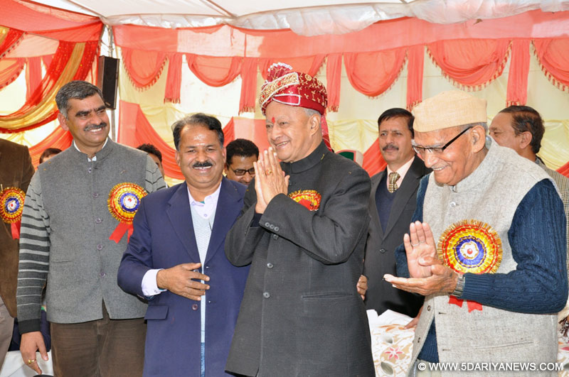 Chief Minister, Shri Virbhadra Singh  at Tihri in Jwalamukhi assembly constituency today.