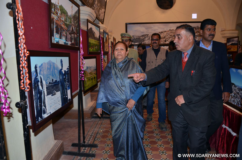Urmila Singh Governor HP visiting Photo Exhibition of Sh. Mela Ram Sharma  at Gaiety in Shimla today.