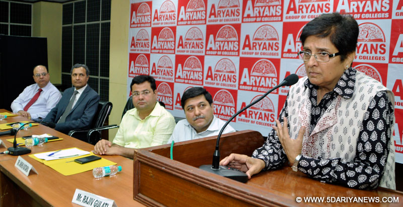 Kiran Bedi launches Special Scholarship Scheme for girls at Aryans Group of Colleges
