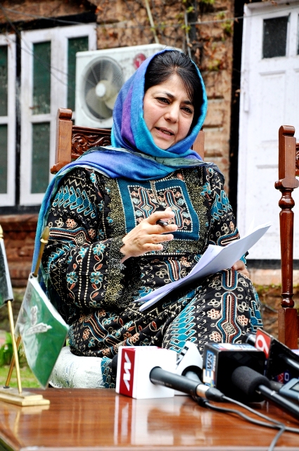  Peoples Democratic Party (PDP) president Mehbooba Muft 