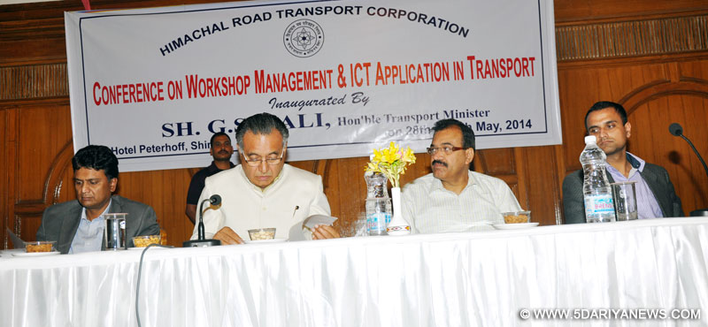 G.S. Bali, Transport Minister in a ‘Conference on Workshop Management and ICT Application in Transport’ organized by HRTC at Shimla today.
