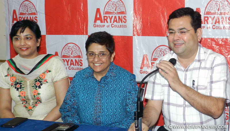 Chandigarh Based Aryans Group Gets Kiran Bedi’s Support In Jk
