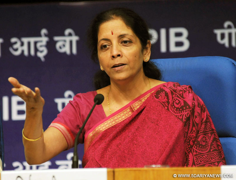 Nirmala Sitharaman holding a Press Conference on industry issues, in New Delhi on September 08, 2014.