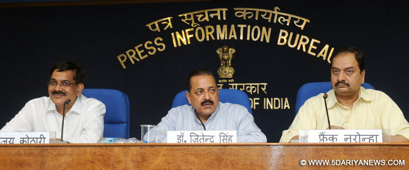 Dr. Jitendra Singh addressing a Press Conference on Good Governance Simplified, in New Delhi on September 09, 2014. 