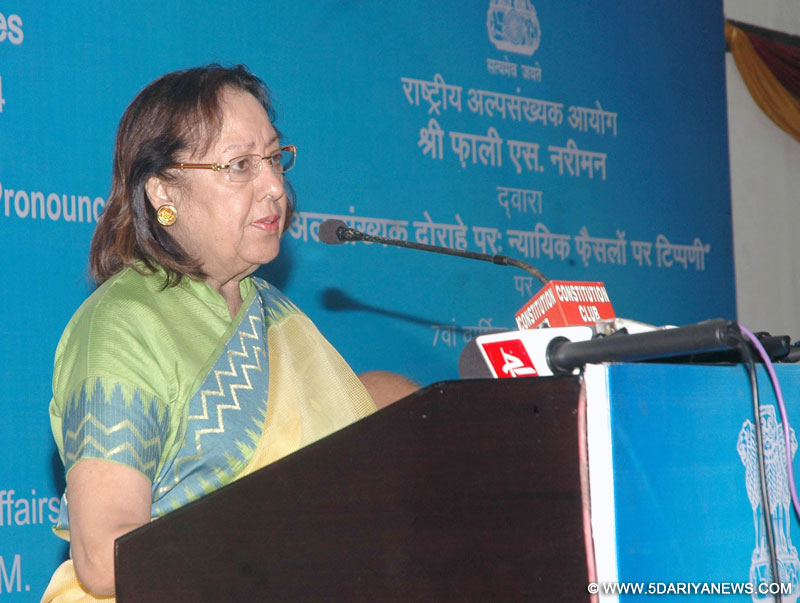 Dr. Najma A. Heptulla presiding over the function of the 7th Annual NCM Lecture, 2014 
