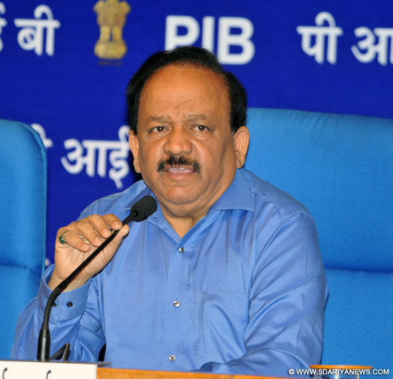 Dr. Harsh Vardhan addressing a Press Conference on the initiatives and achievements of MoHFW, in New Delhi on September 29, 2014.