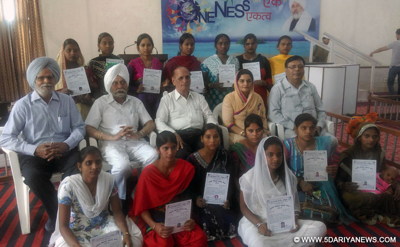 Distribution of Certificates at Sant Nirankari Tailoring & Embroidery Centre, Chandigarh