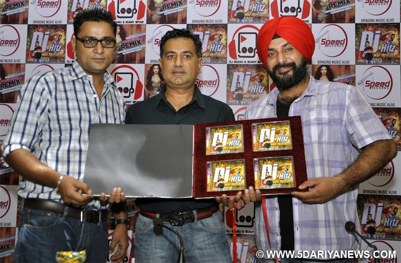 Dinesh aulakh, Director Speed Records, DJ Bhanu and Satvinder Sonu, Director, Speed Records on the launch of First Joint Remix Album 